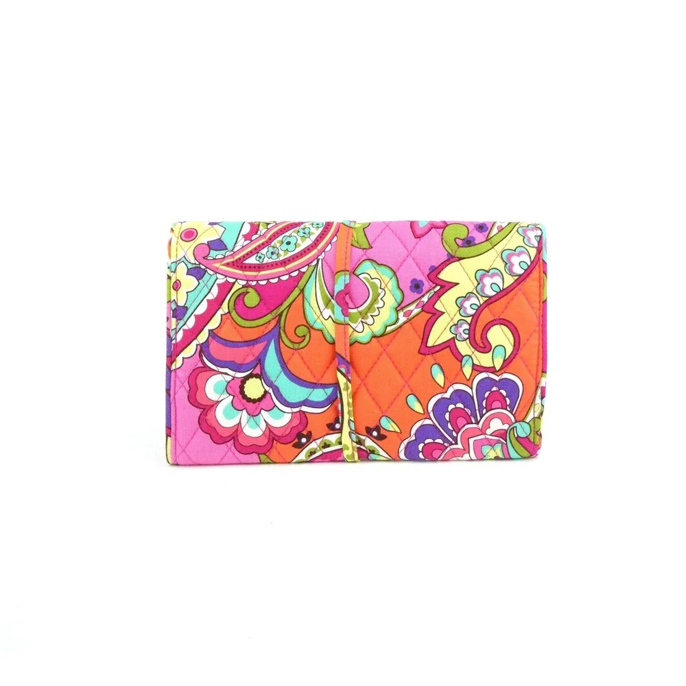 Vera Bradley Pink Swirls All Wrapped Up Jewelry Organizer